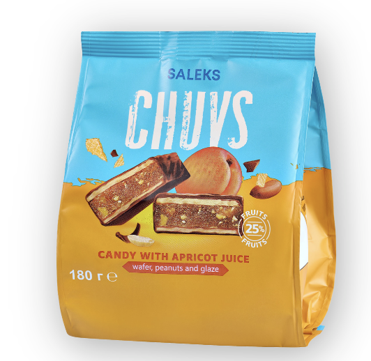 Цукерки Чавз з яблуч пюре абрик соком та смаж арах 180г